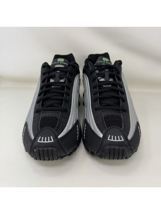 Nike Shox R4 Running Shoes Metallic Silver Black Green Men\'s Size 99 main image 5